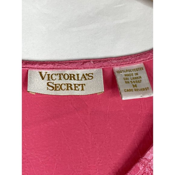 VIctorias Secret Vintage Gold Label Pajama Top size Medium Hot Pink - Picture 2 of 6